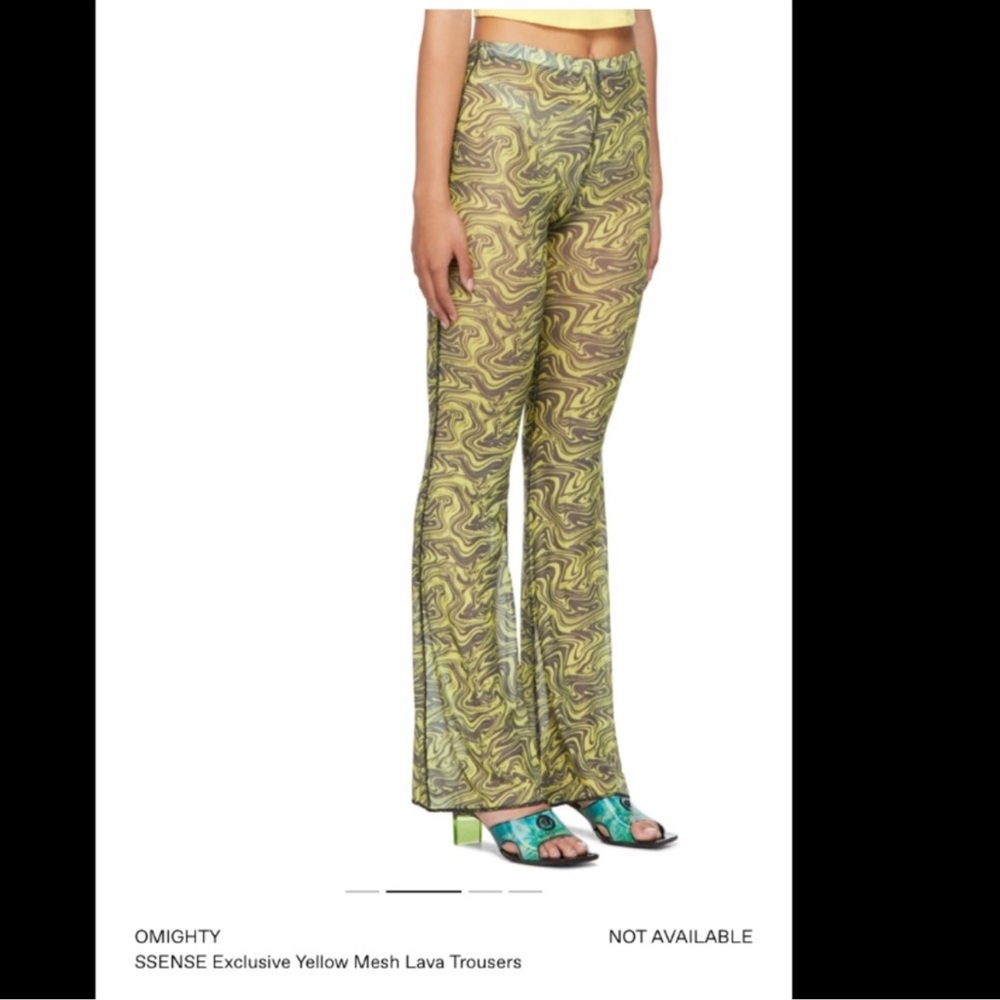 NWOT - Omighty yellow mesh lava pants